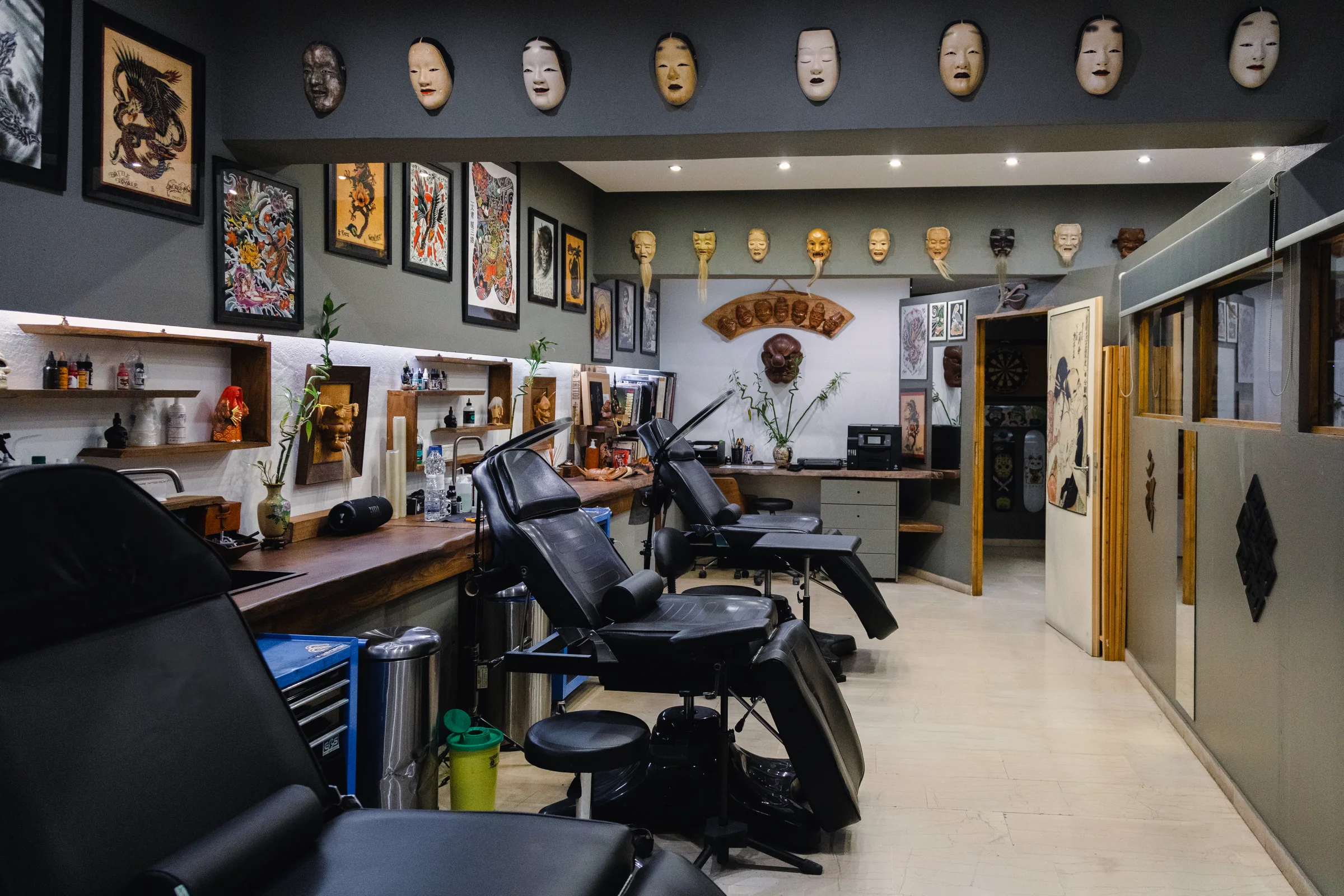 Premium tattoo studio interior